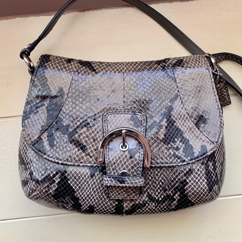 Coach Soho Small Python Crossbody Purse - image 1